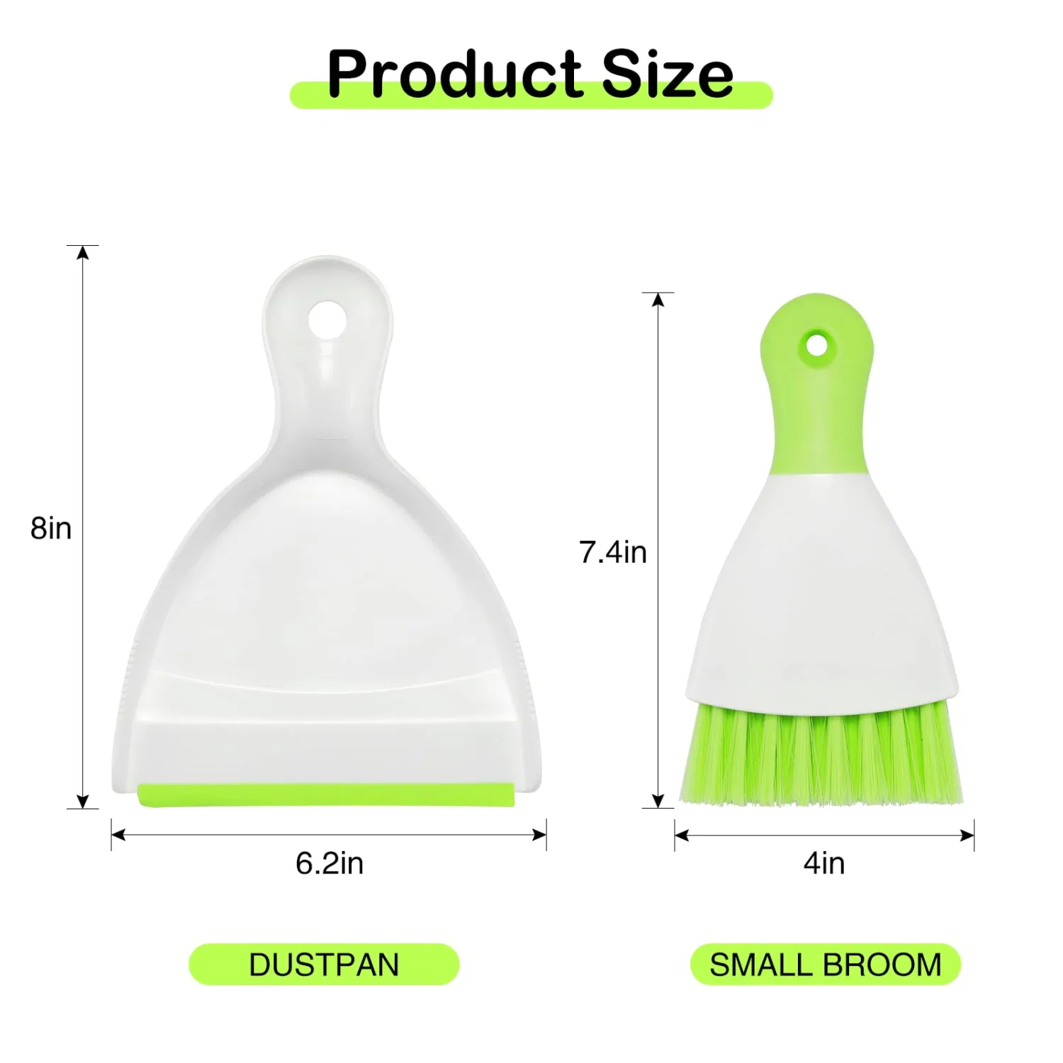 NACENA Mini Dustpan and Brush Set 2 Pack, Small Broom and Dustpan Set Dust Pan and Mini Hand Broom Dustpan and Broom Combo Compact for Home Table Keyboards Sofa Kitchen, Dark & Blue