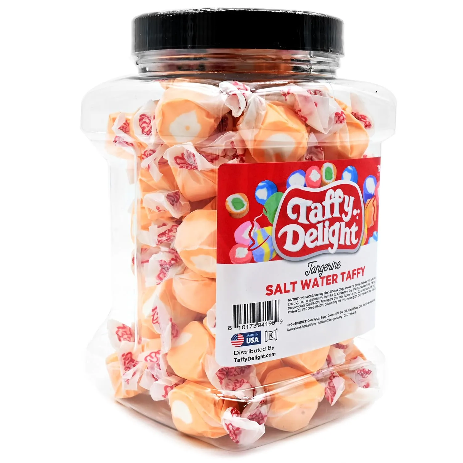 Taffy Delight Salt Water Taffy (16oz, Tangerine)