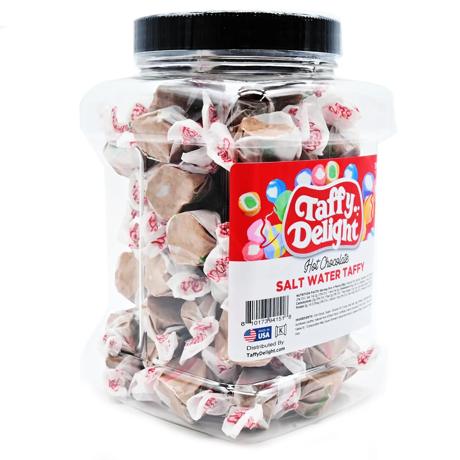 Taffy Delight Salt Water Taffy (16oz, Hot Chocolate)