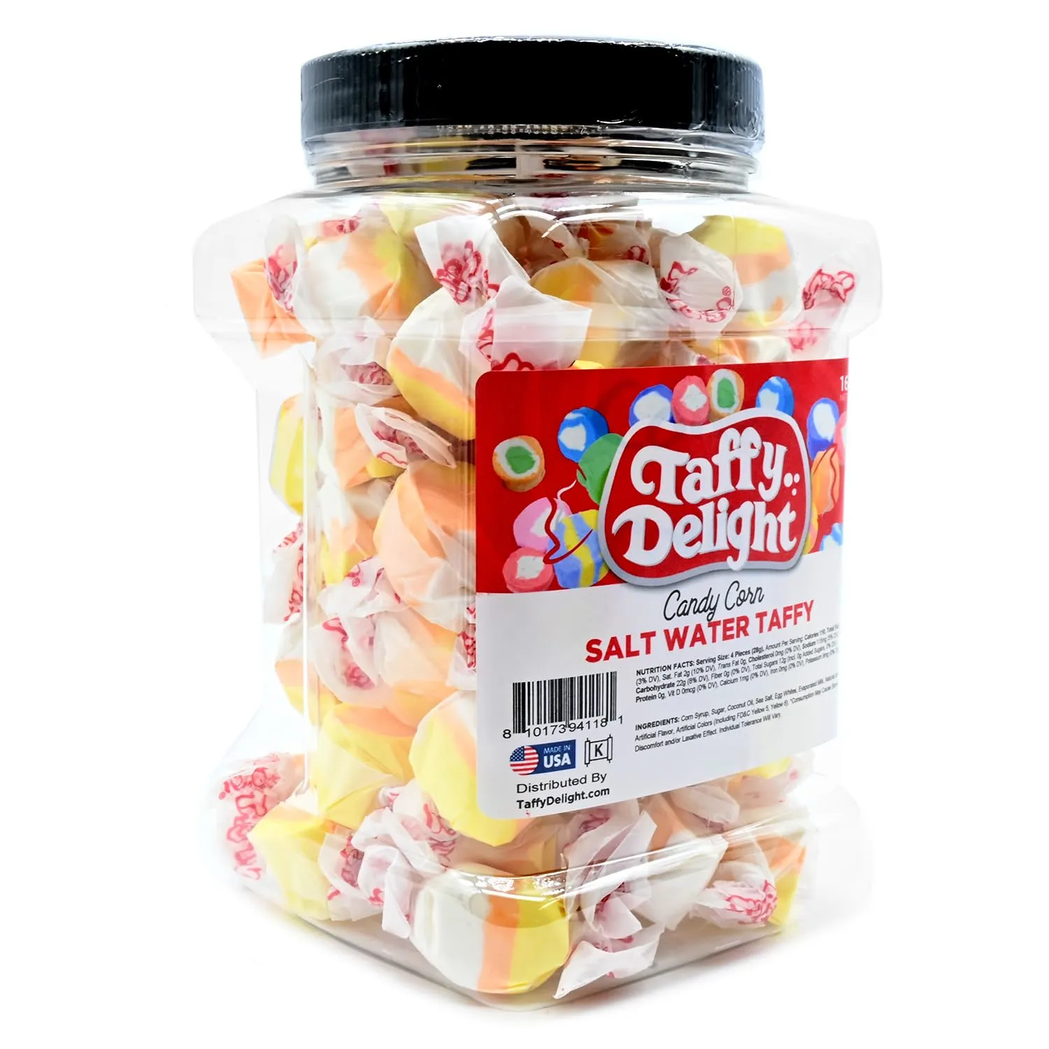Taffy Delight Salt Water Taffy (16oz, Candy Corn)