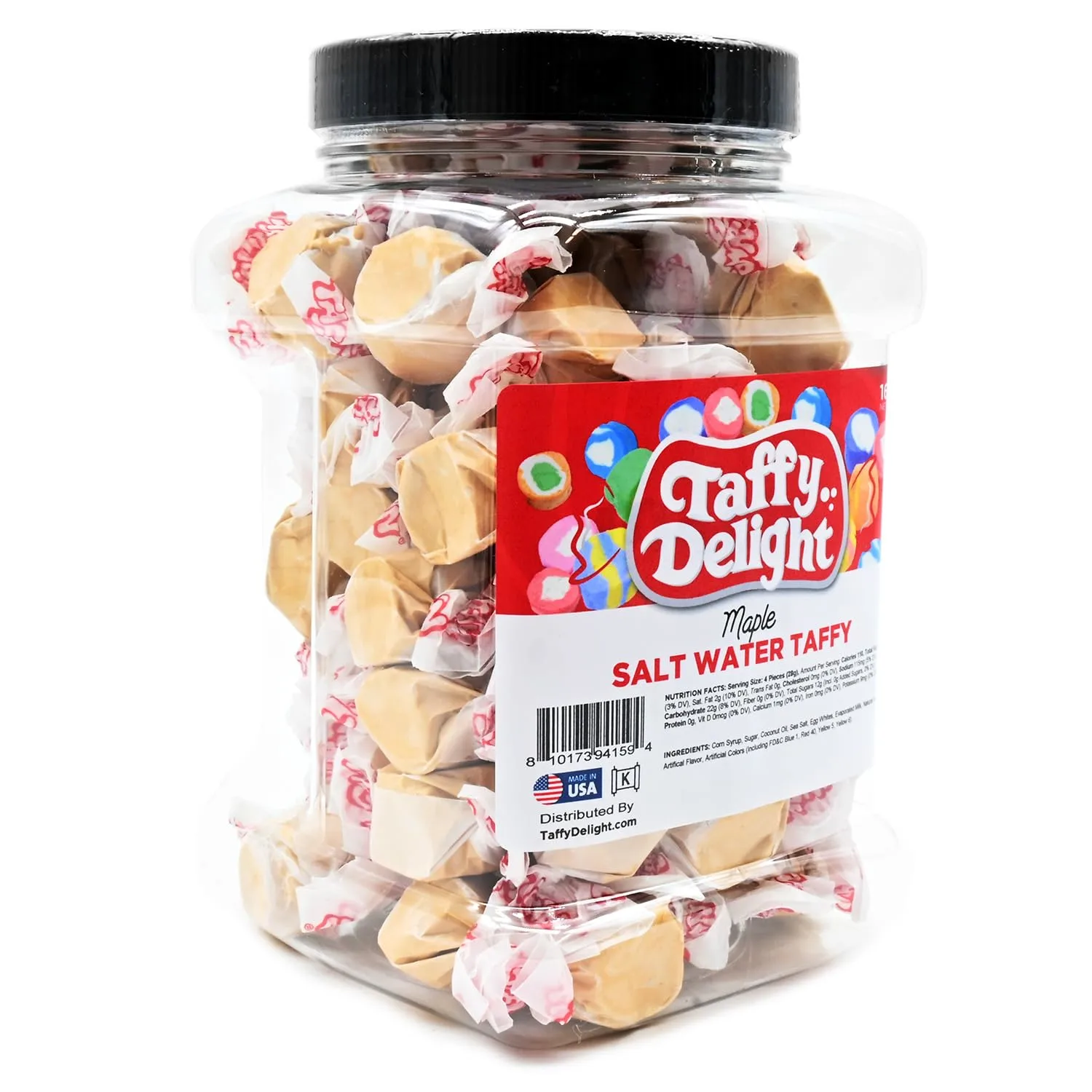 Taffy Delight Salt Water Taffy (16oz, Maple)
