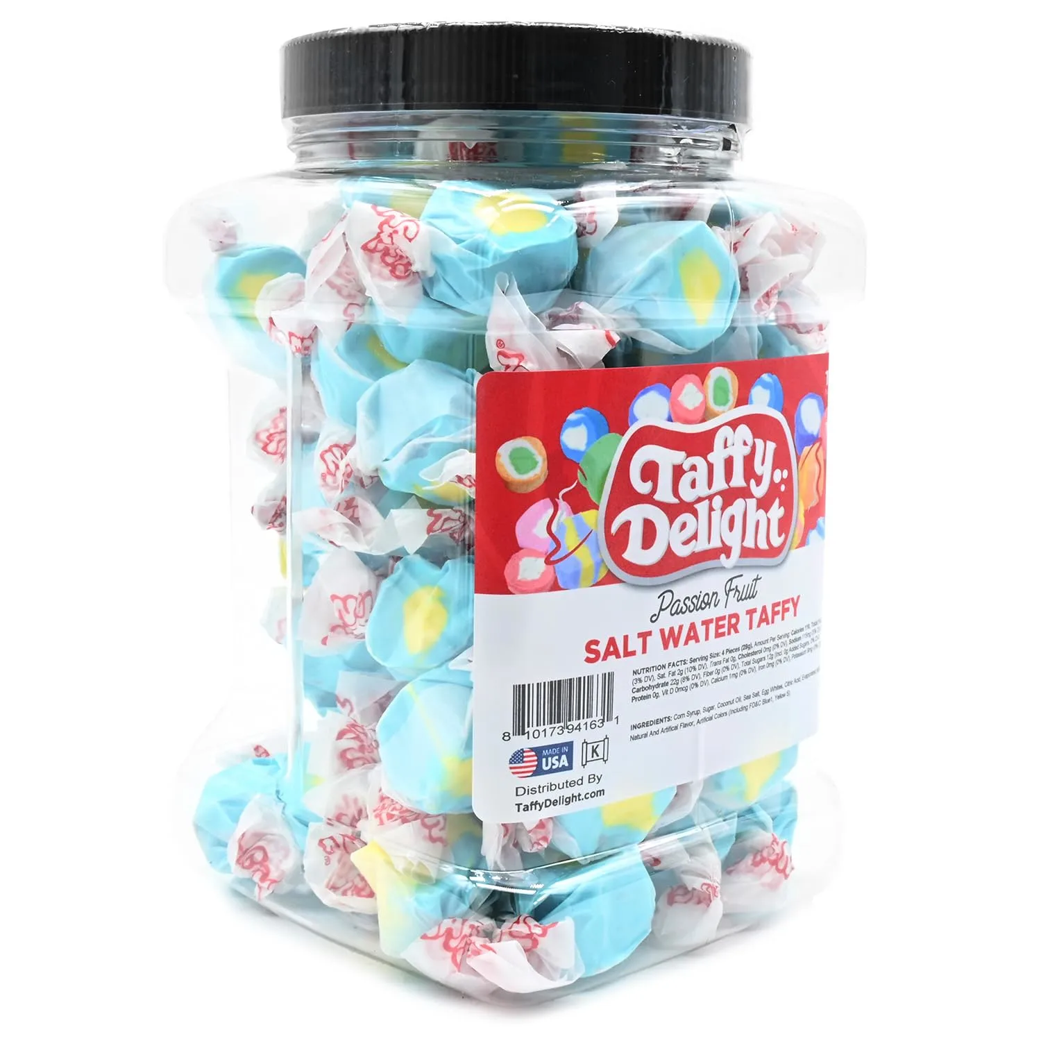 Taffy Delight Salt Water Taffy (16oz, Passion Fruit)