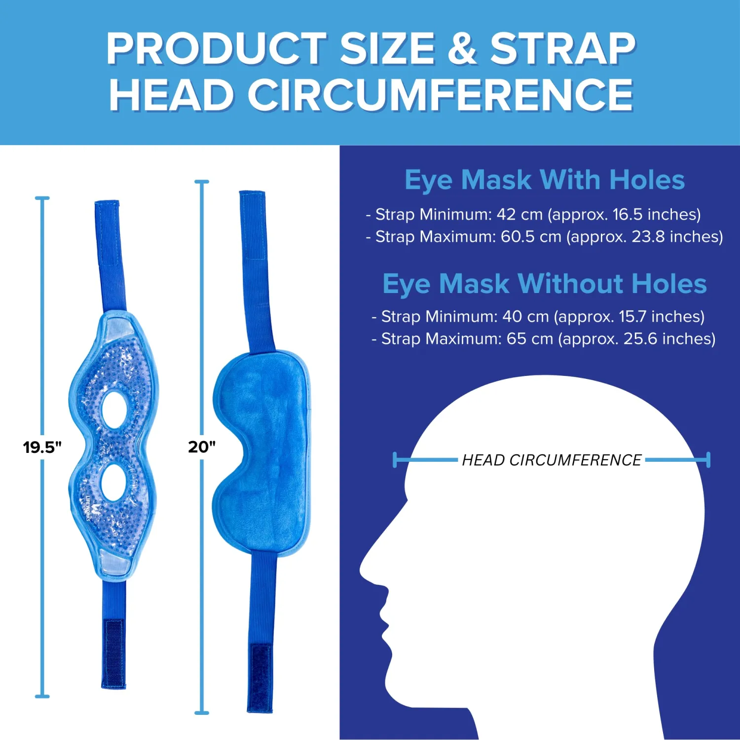 LIFE WORKS 2-Pack Eye Mask Set with Cutout, Hot or Cold Therapy for Puffy Eyes, Dark Circles, Headaches, and Migraines, Soft Gel Beads & Liquid Gel for Cooling or Warming Comfort