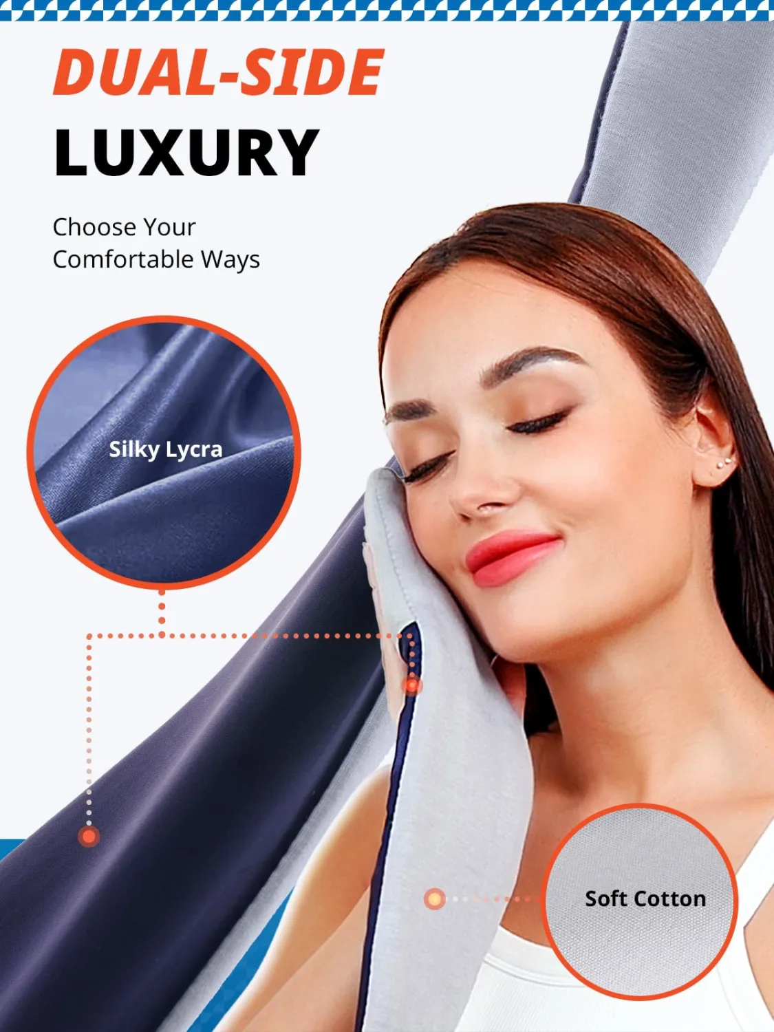 Sleep Mask, Eye Mask for Sleeping, Upgrade Ultra-Soft Blackout Eye Cover for Women Men, Wider Adjustable Strap for Side Sleeper, Travel, Nap, Yoga, Relief Eye, Navy Blue