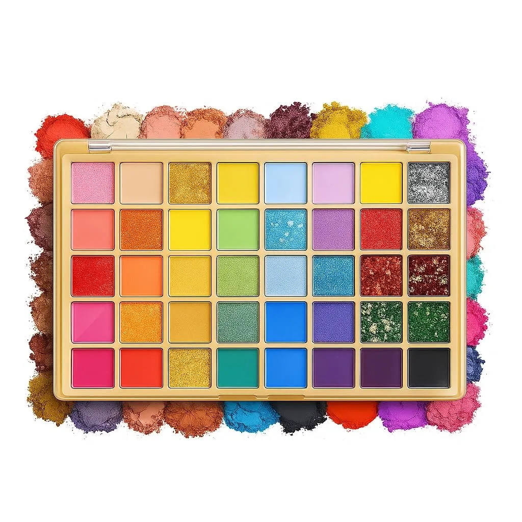 K'APEINE Colorful Eyeshadow Palette, 40Colors Makeup Eyeshadow Matte Metallic Shimmer Pearl Glitter Eye Shadow Rainbow Color Makeup Kit for Women Girls