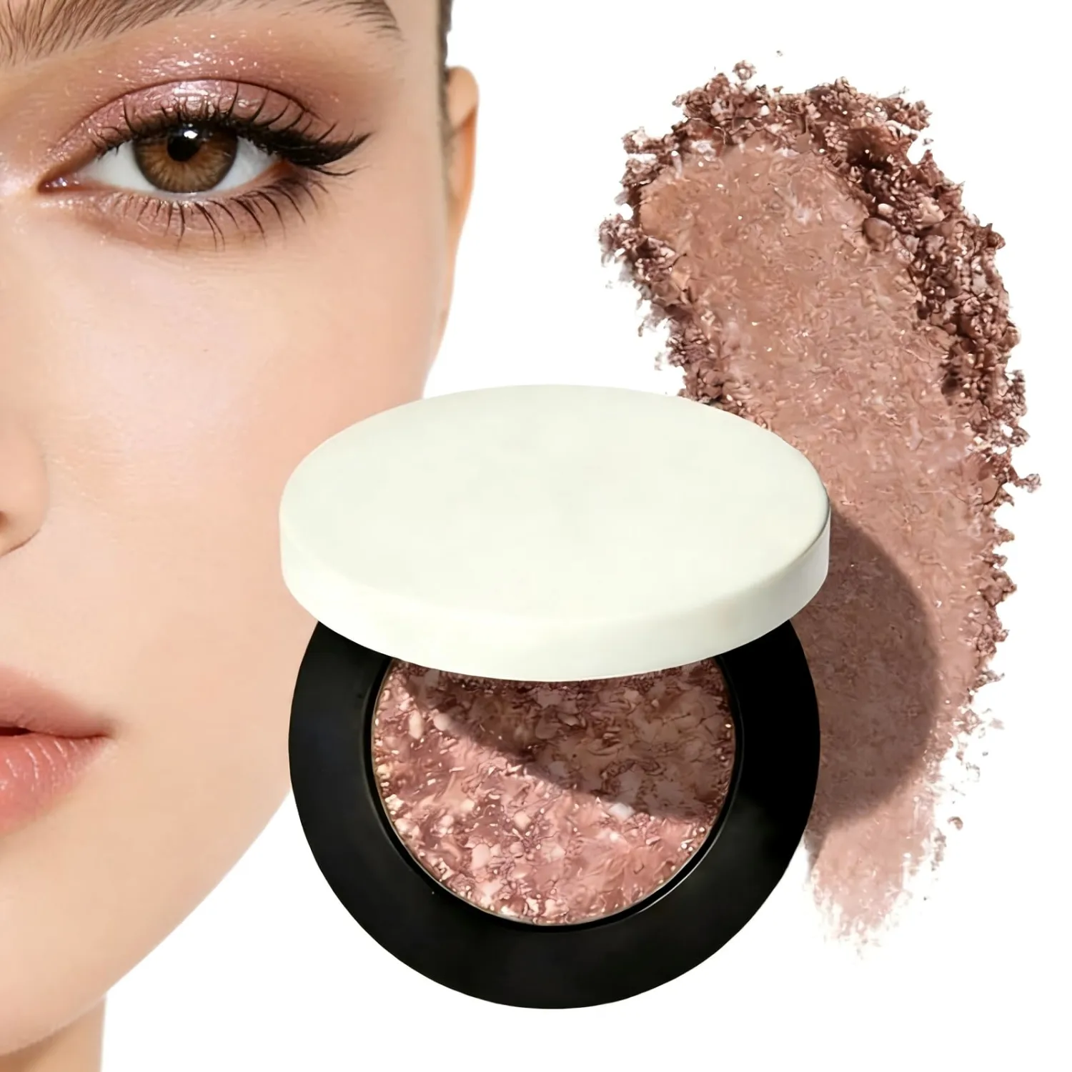 Multicolor Metallic Eyeshadow – Buildable, multichromatic eyeshadow palettes,Dimensional Long-Wear, Shimmering Metallic, Crease-Proof Powder Eyeshadow,Sensitive Skin(#02)