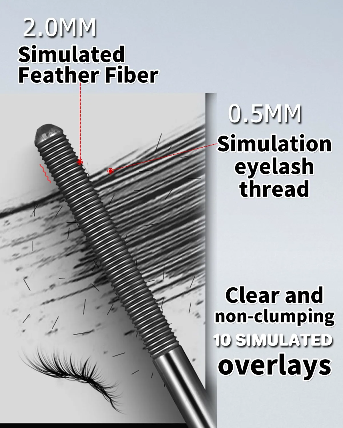 Waterproof Mascara Black, 2026 New Lengthening Tubing Mascara Waterproof Quick Drying Curling Mascara, 3D Curling Eyelash