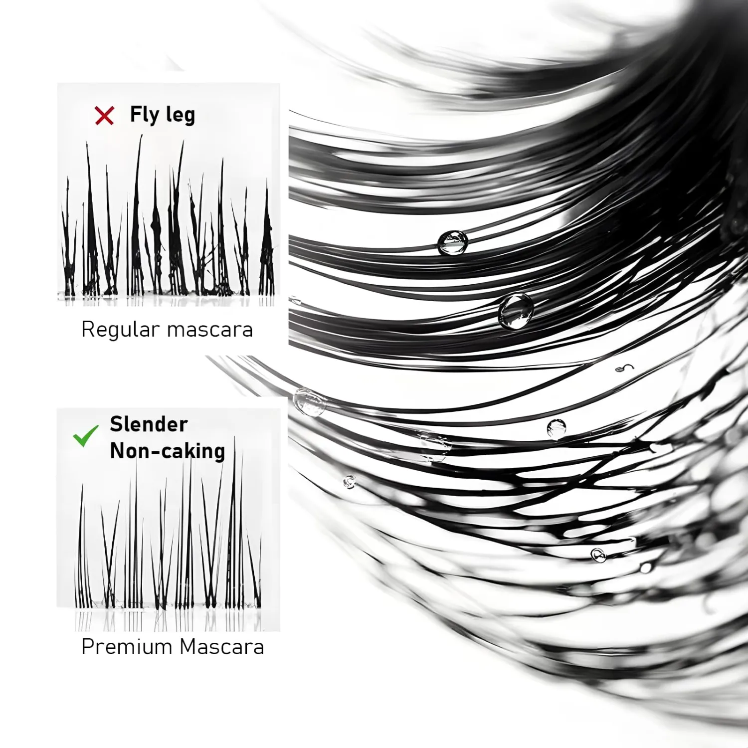 2026 New Iron Wand Mascara, Metal Mascara Telescopic Tubing Mascara Waterproof & Long-Lasting, Liquid Lash Extensions Effect, No Flaking, No Clumping, 3D Curling Wand for Bold, Defined Lashes