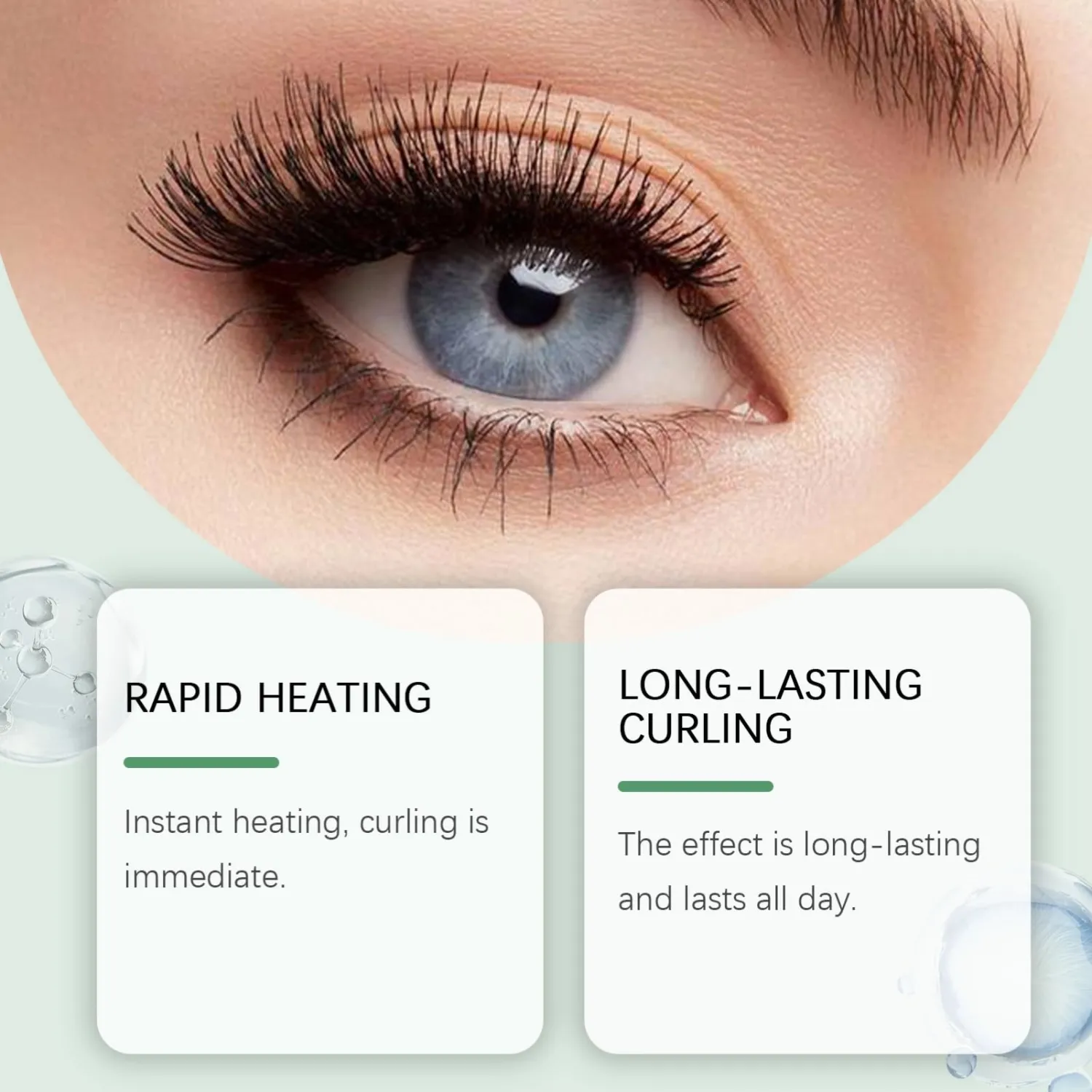 Heated Eyelash Curler, Rechargeable Electric Lash Curler for Women, Fast Heat up, Safe Anti-Burn Eye Lash Curler, Temperature Control, Electric Eyelash Curler Quick Natural Curling for Long Lasting