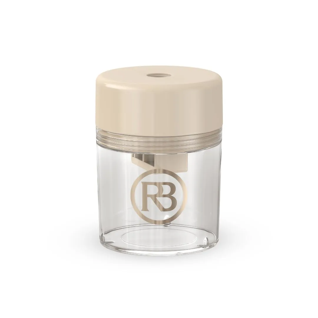 Ravie Beauty Lip and Eye Liner Pencil Sharpener with German Blade and Mess Free Reservoir for Smooth Precise Tips, Travel Friendly for Standard Makeup Pencils
