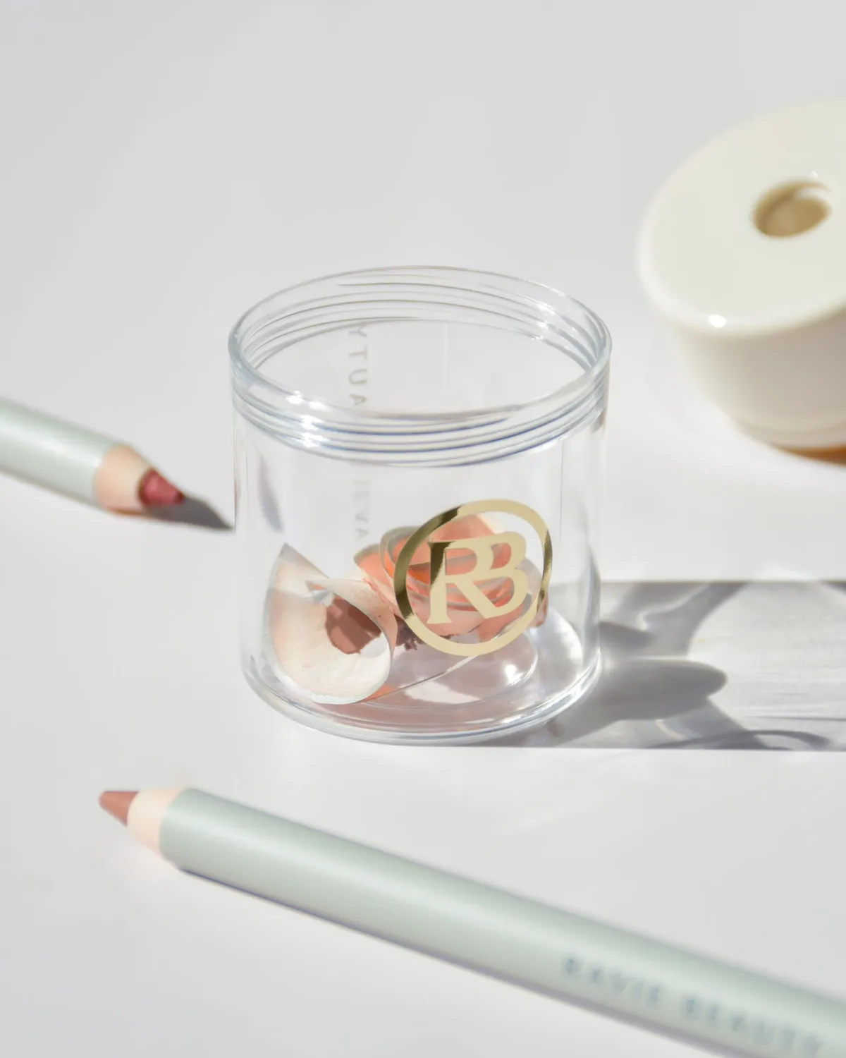 Ravie Beauty Lip and Eye Liner Pencil Sharpener with German Blade and Mess Free Reservoir for Smooth Precise Tips, Travel Friendly for Standard Makeup Pencils