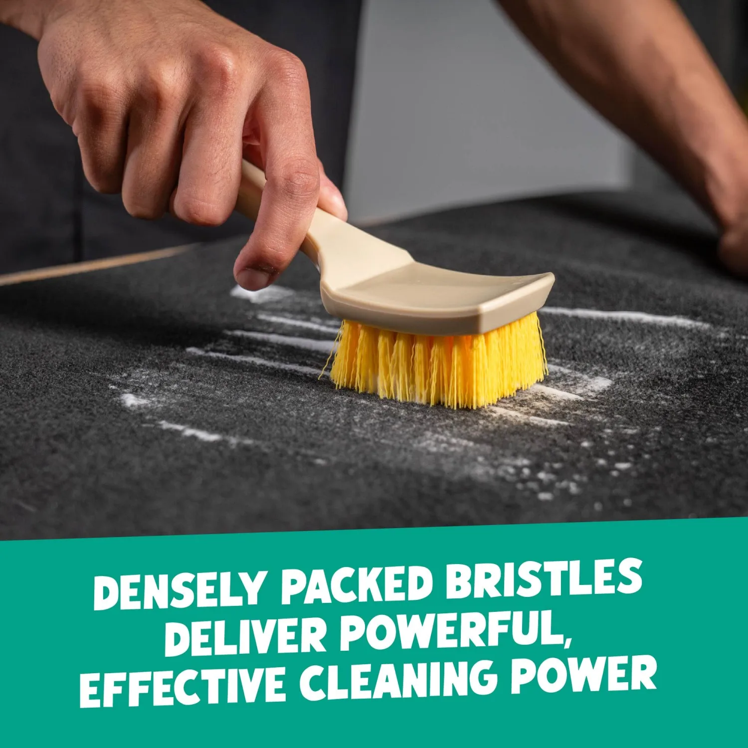 Chemical Guys Induro 7 Heavy Duty Interior Carpet & Upholstery Detailing Brush – Durable Bristles, Car Carpet Brush for Deep Cleaning Fabric, Mats & Seats, Ergonomic Grip for Comfort and Control