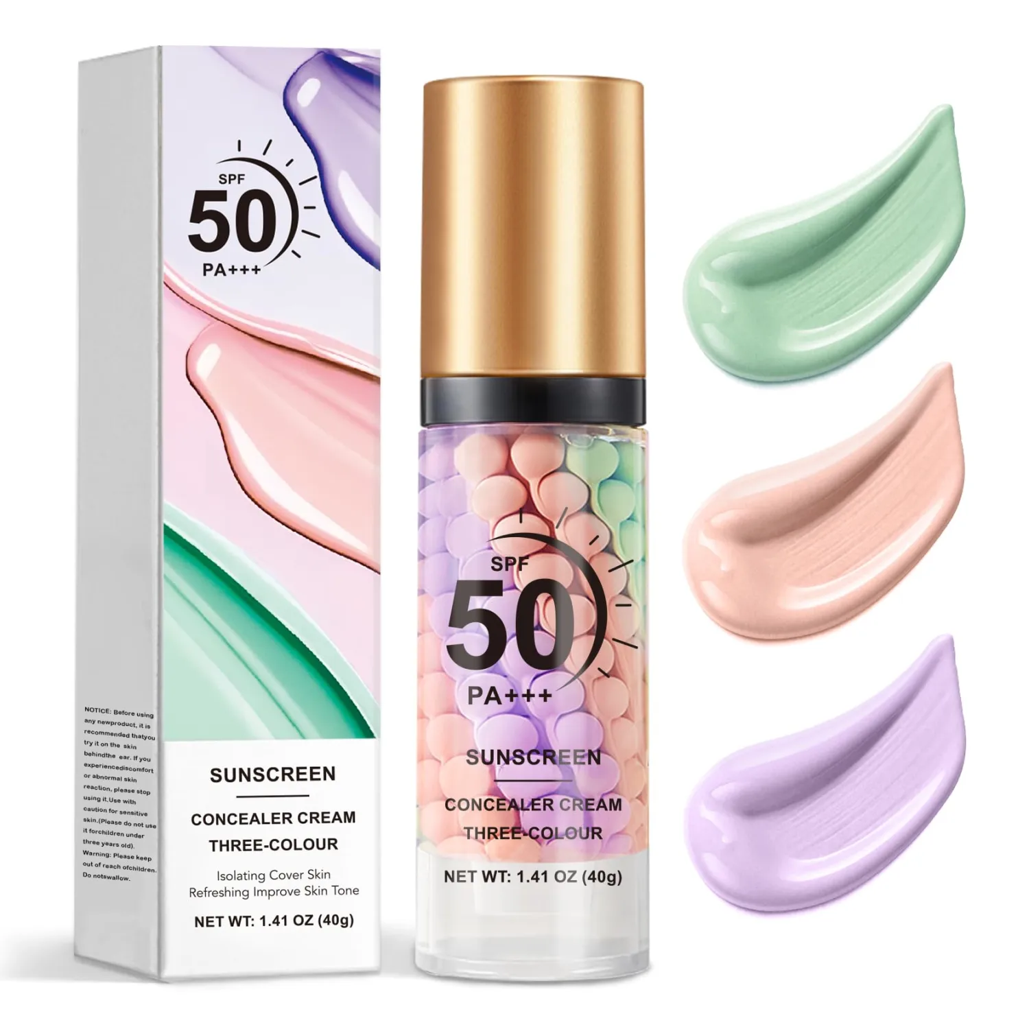 Color Correcting Primer Face Makeup,Face Primer with SPF 50,Oil Control Primer Makeup,Hydrates and Moisturizes,Radiance Skin,Protector Solar Para La Cara Con Color