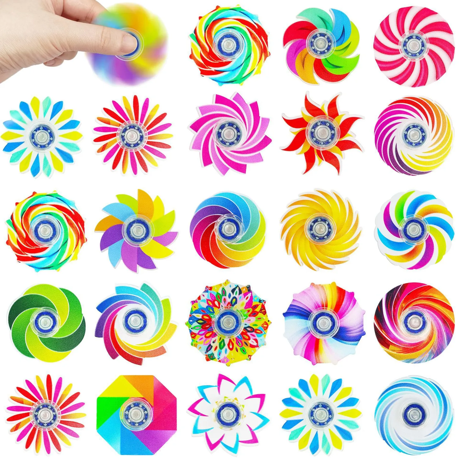 14 Pack Colorful Fidget Spinners Bulk Toys,Anxiety ADHD Stress Relief Sensory Toys Party Favors Supplies Birthday Gifts Goodie Bags Stuffers for Kids Adults Boys Girls, Classroom Prizes