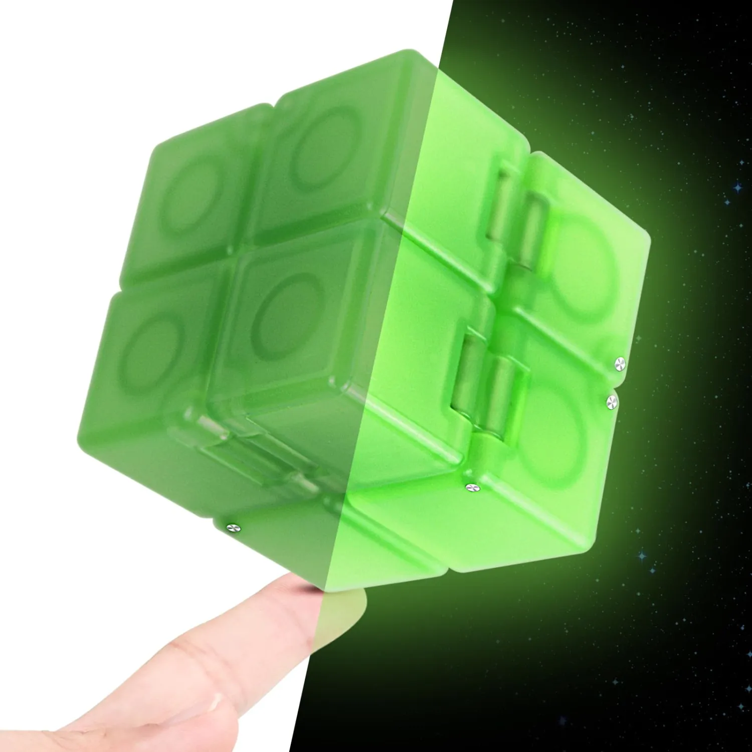 WUQID Infinitycube Fidget Toy, Stress Relieving Fidgeting Game for Kids and Adults, Cute Pocket-Sized Unique Gadget for Anxiety Relief and Kill Time