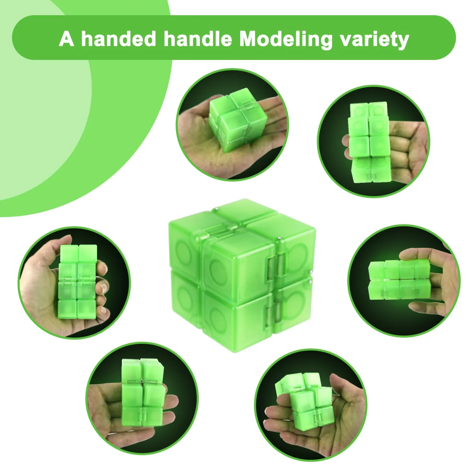 WUQID Infinitycube Fidget Toy, Stress Relieving Fidgeting Game for Kids and Adults, Cute Pocket-Sized Unique Gadget for Anxiety Relief and Kill Time