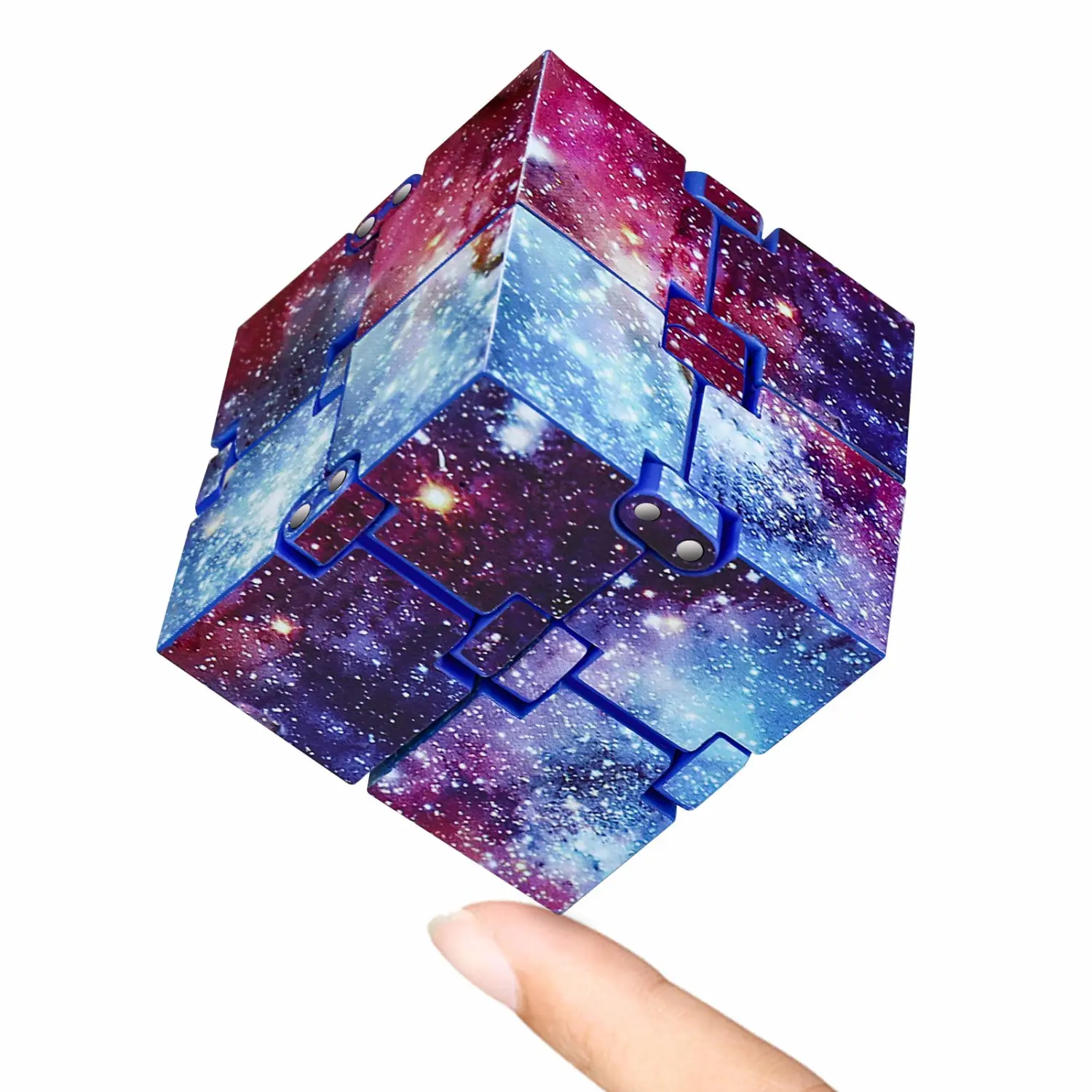 Infinitycube Fidget Toy Stress Relieving Fidgeting Game for Kids and Adults,Cute Pocket-Sized Unique Gadget for Anxiety Relief and Kill Time (Starry Sky)