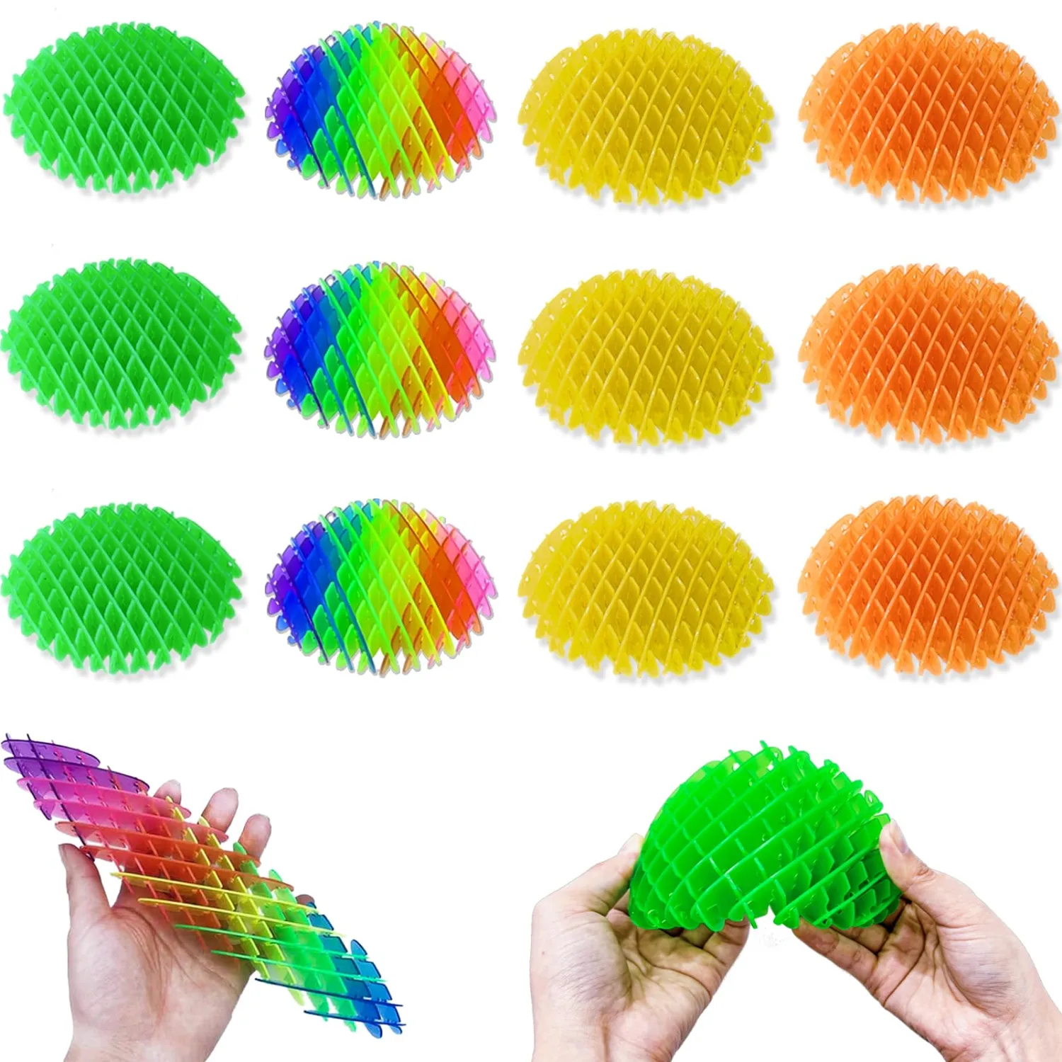 Easter Gifts for Kids 12 Pack Stretchy Fidget Toy, Fidget Wiggler, Cute Squishy Fidget Desk Toy, Resistance Fidget Toys Stress & Anxiety Relief, Birthday & Valentines Day Gifts for Him