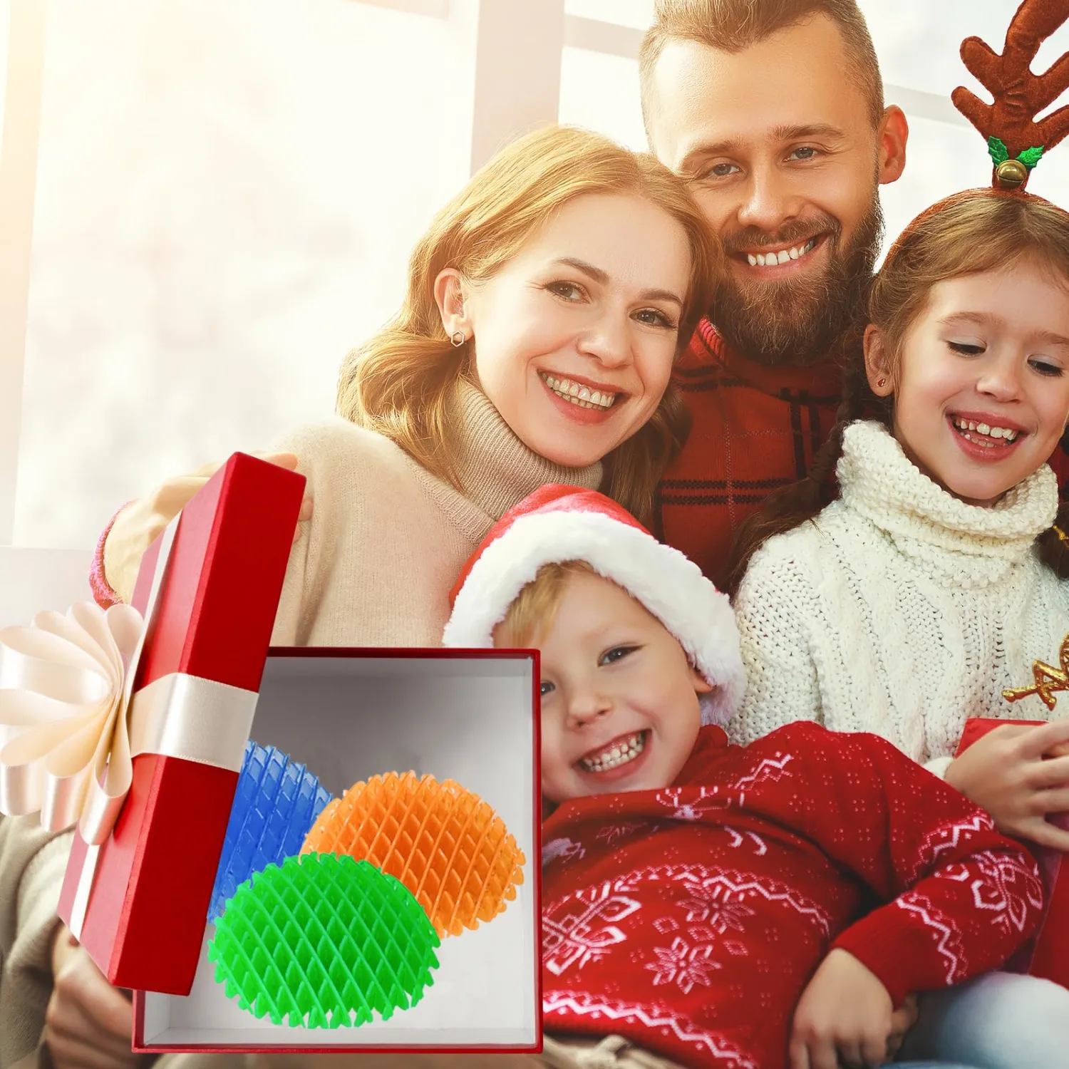 Easter Gifts for Kids 5 Pack Stretchy Fidget Toy, Fidget Wiggler, Cute Squishy Fidget Desk Toy, Resistance Fidget Toys Stress & Anxiety Relief, Birthday & Valentines Day Gifts for Him