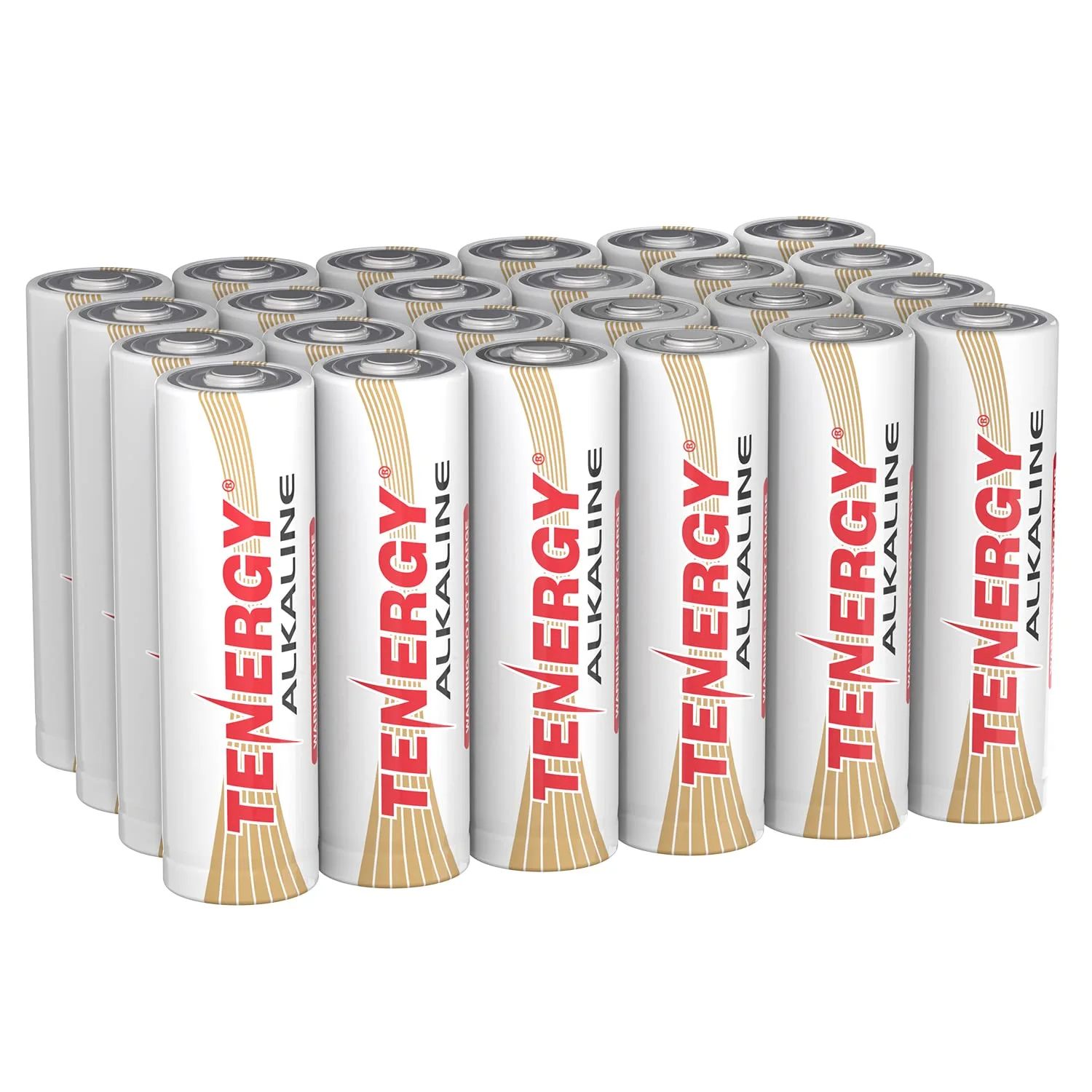 Tenergy 1.5V AA Alkaline Battery Non-Rechargeable Batteries for Clocks, Remotes, Toys & Electronic Devices, Replacement AA Cell Batteries, 24 Pack