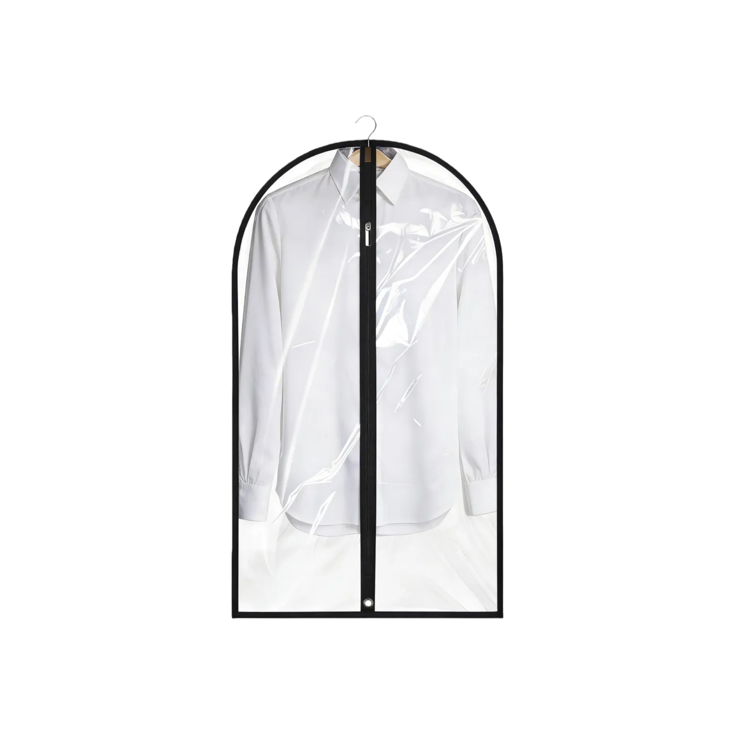 Garment Bags for Hanging Clothes, 45'' Suit Bag Cover for Storage and Travel, Dress Bags for Gowns Long (Clear)