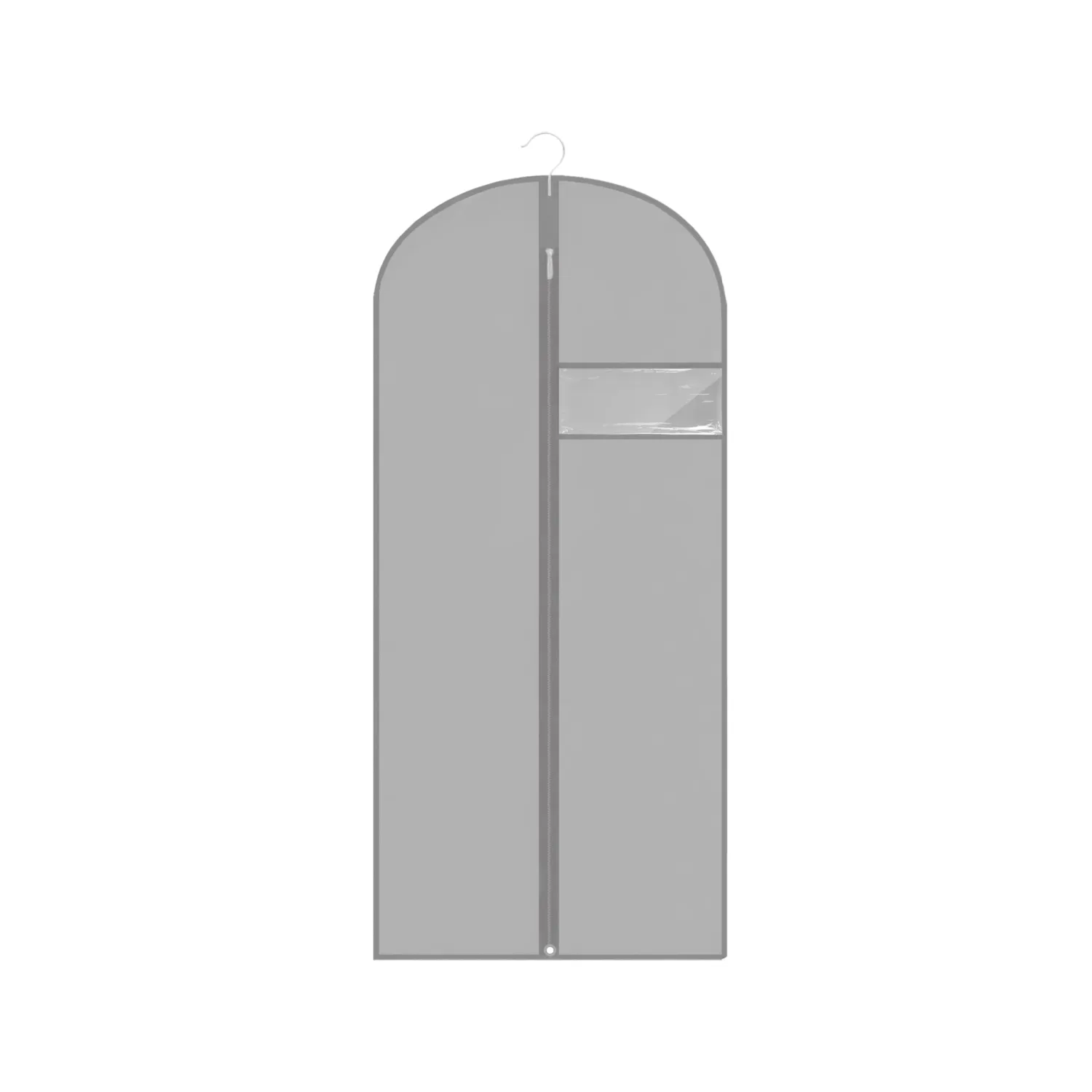 Garment Bags for Hanging Clothes, 45'' Suit Bag Cover for Storage and Travel, Dress Bags for Gowns Long (Grey)