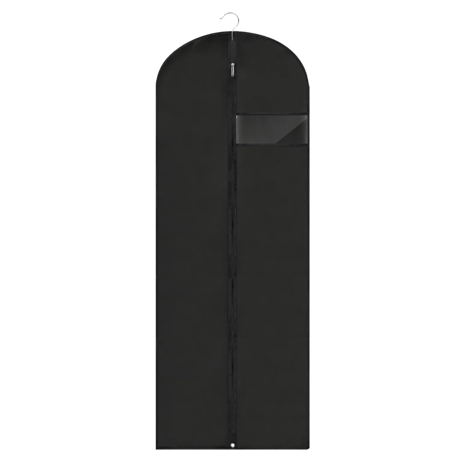 Dress Bags for Gowns Long, 65'' Garment Bags for Hanging Clothes, Suit Bag Cover for Storage and Travel (Black)