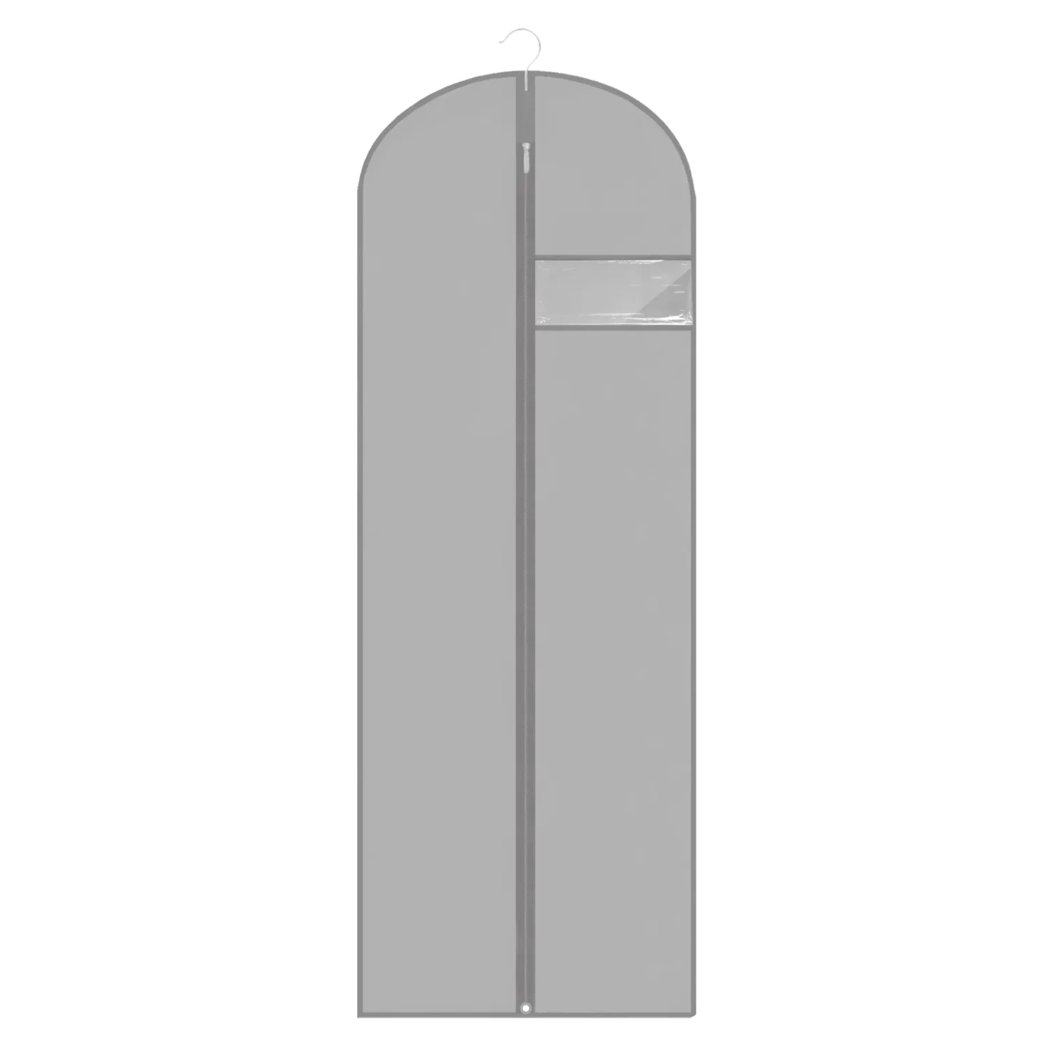 Dress Bags for Gowns Long, 65'' Garment Bags for Hanging Clothes, Suit Bag Cover for Storage and Travel (Grey)