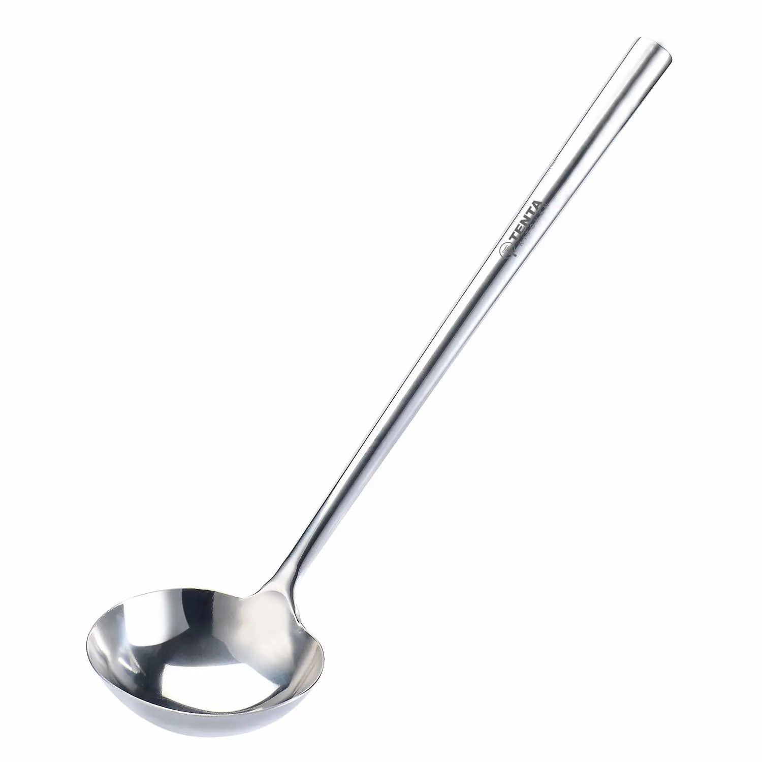 Tenta Kitchen Professional Large Stainless Steel Serving Ladle Spoon - Gravy Ladle Soup Spoon For School Canteen,Hotel Kitchen,Restaurant (3.86"x17")