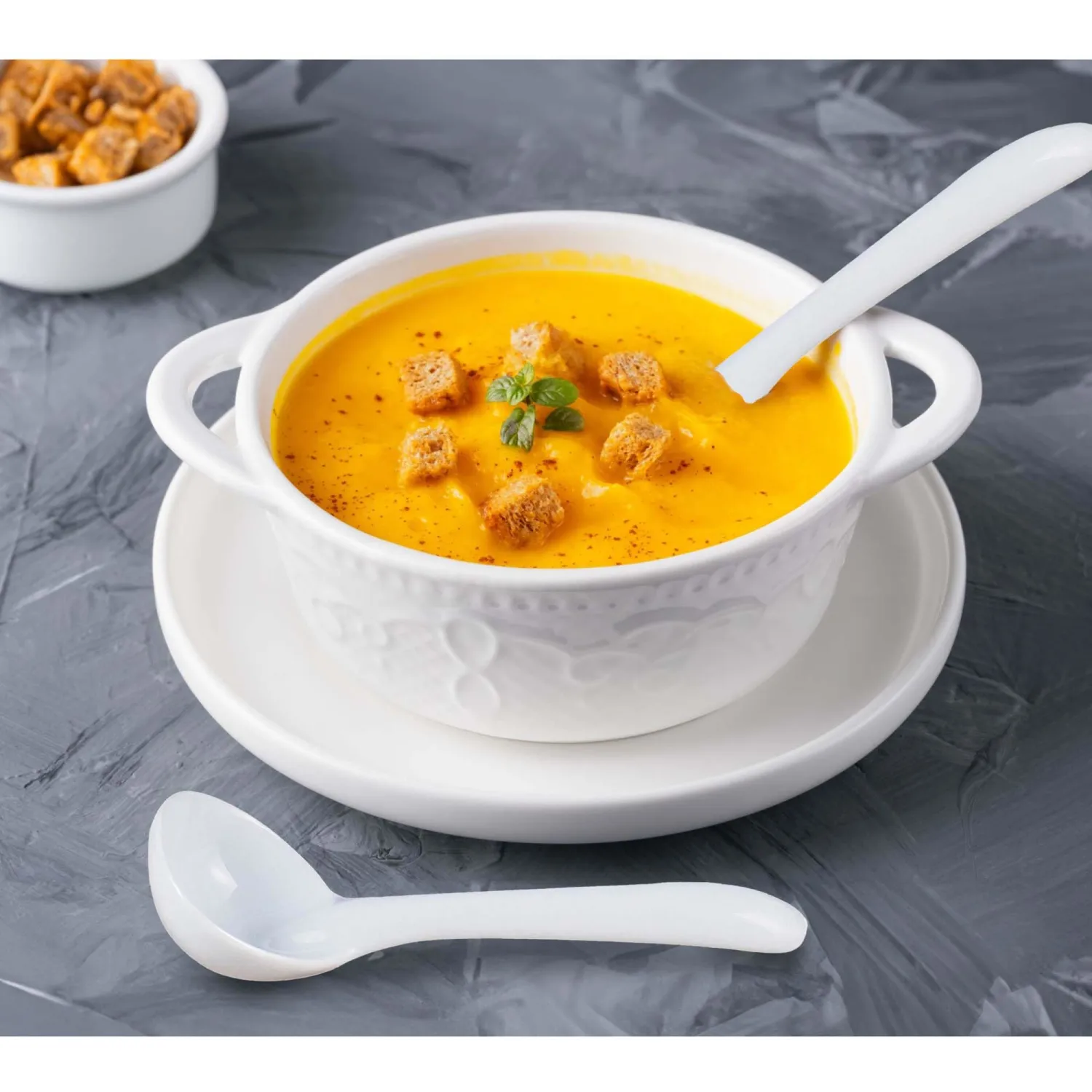 HIC Kitchen Gravy Ladle, Fine Porcelain, 1-Ounce