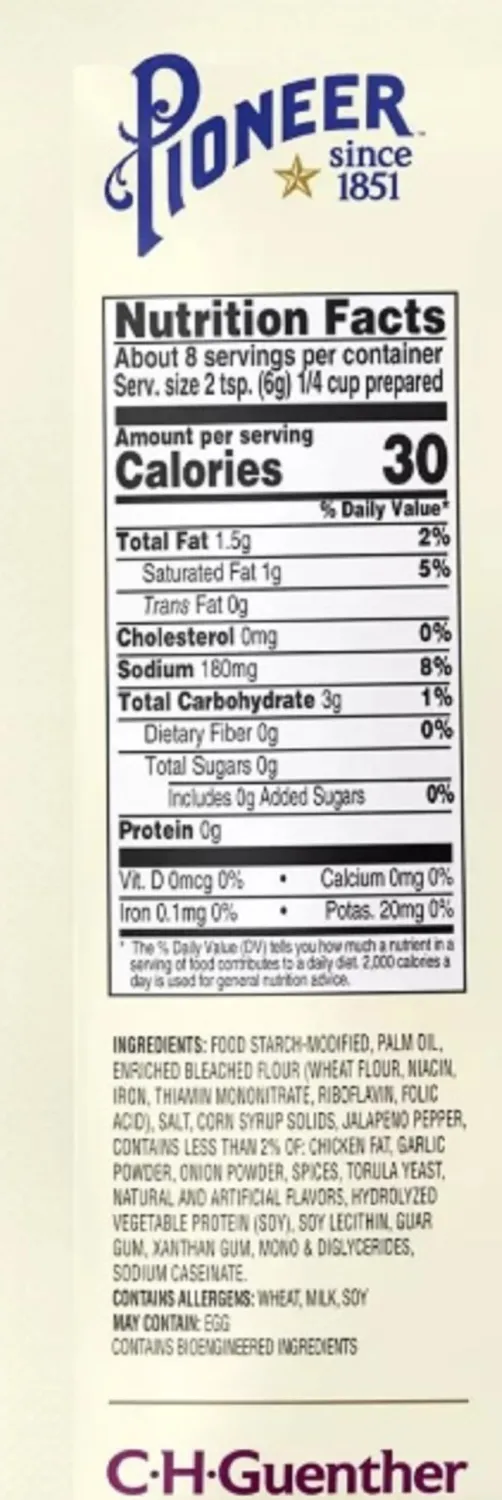 Pioneer Gravy & Seasoning Mixes - 2 packages (Roasted Jalapeno 1.7oz)