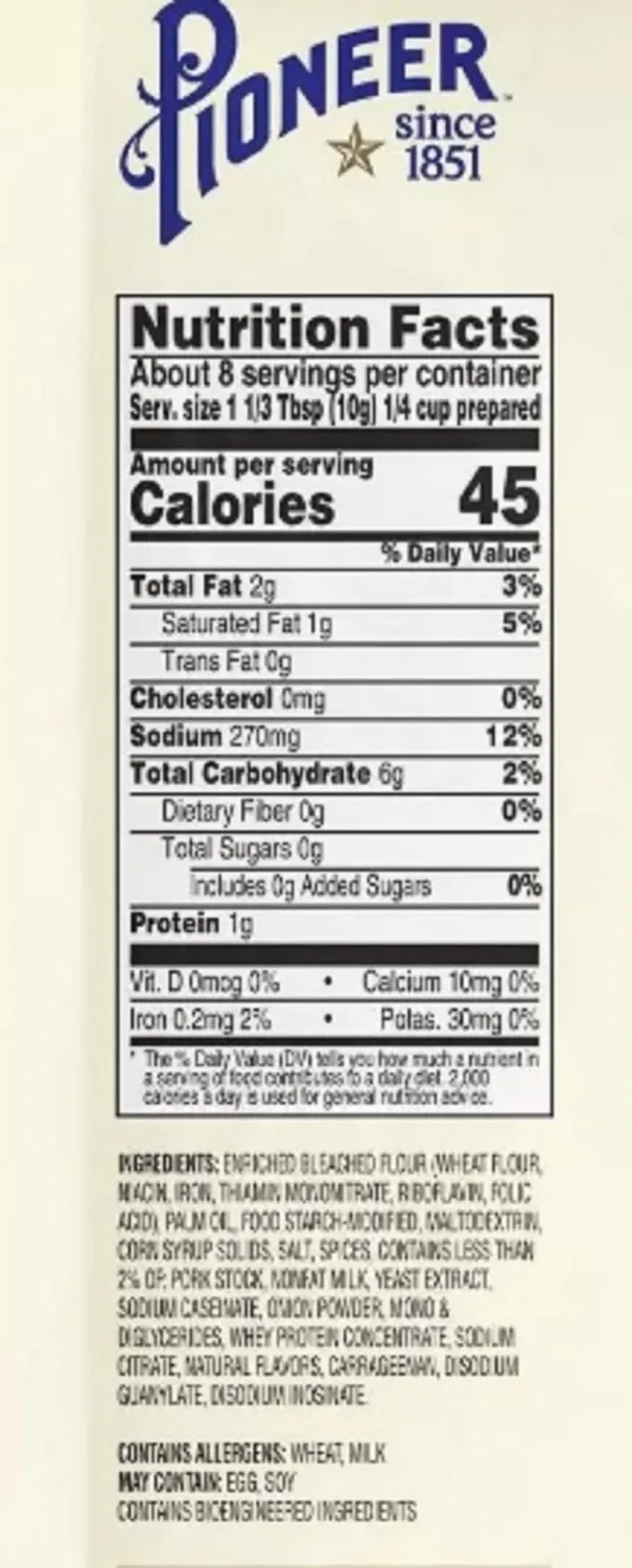 Pioneer Gravy & Seasoning Mixes - 2 packages (Country Sausage 2.75oz)