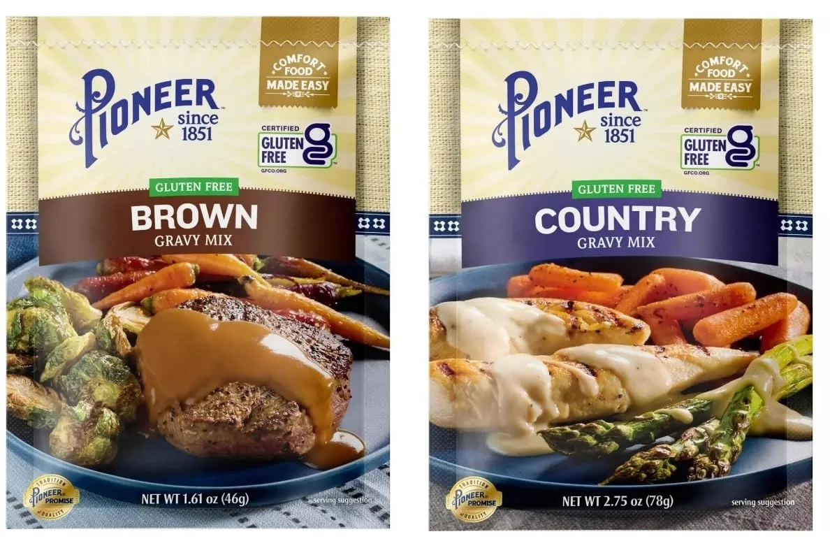 Pioneer Gravy & Seasoning Mixes - 2 packages (Gluten Free Brown & Country)