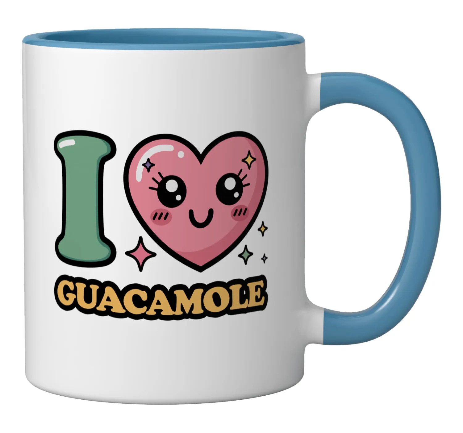 I love Guacamole Ceramic Mug, Blue/White