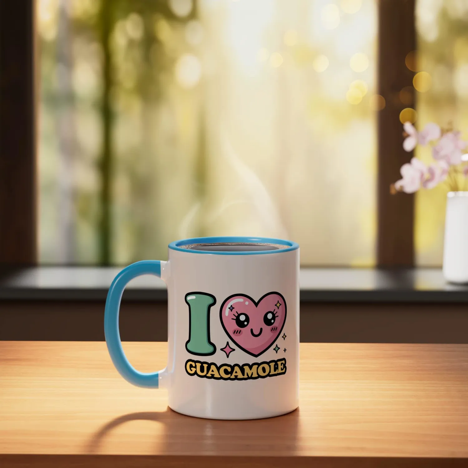 I love Guacamole Ceramic Mug, Blue/White