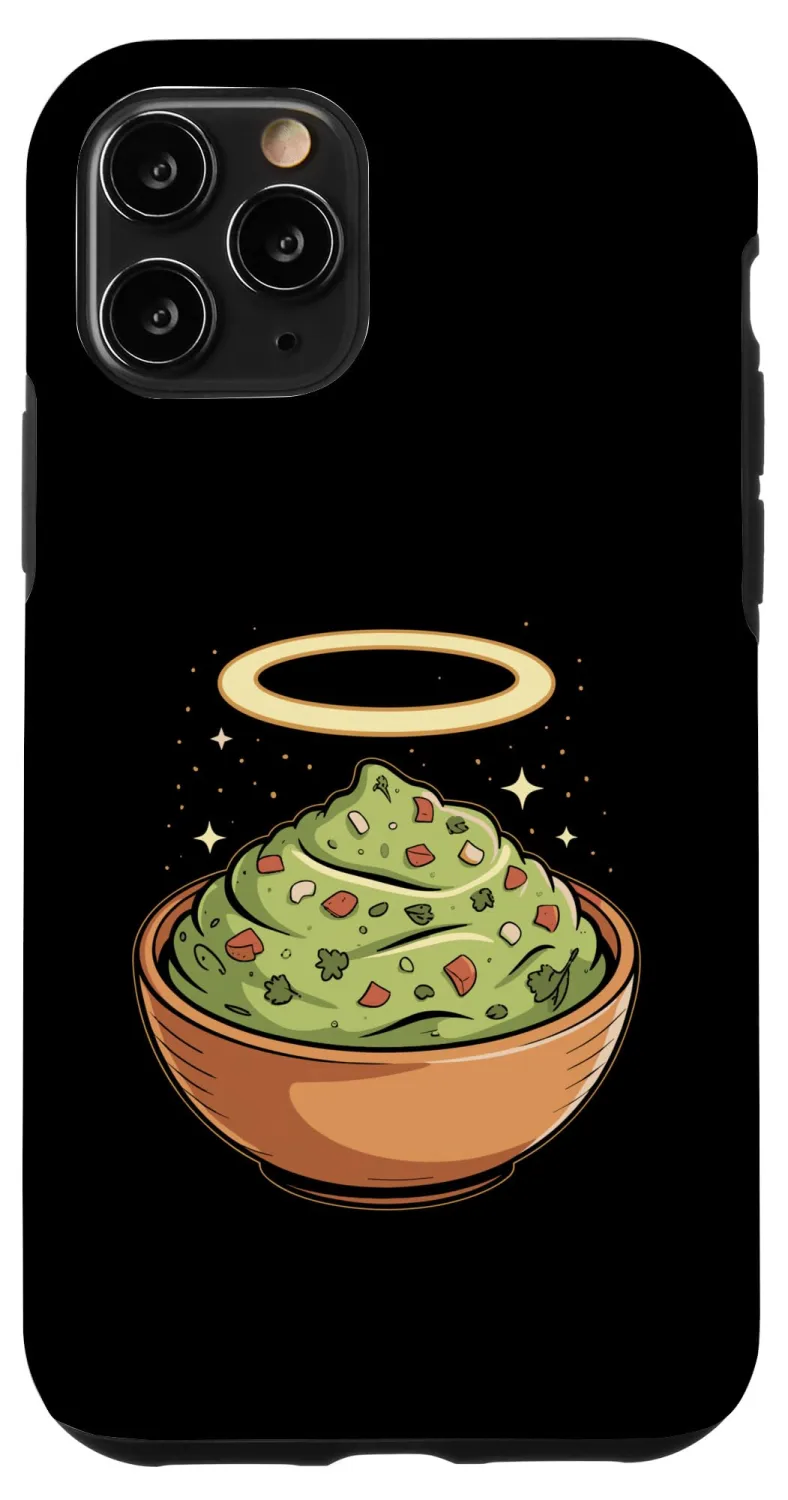 Holy Guac, Haloed Guacamole in Molcajete Case for iPhone 11 Pro