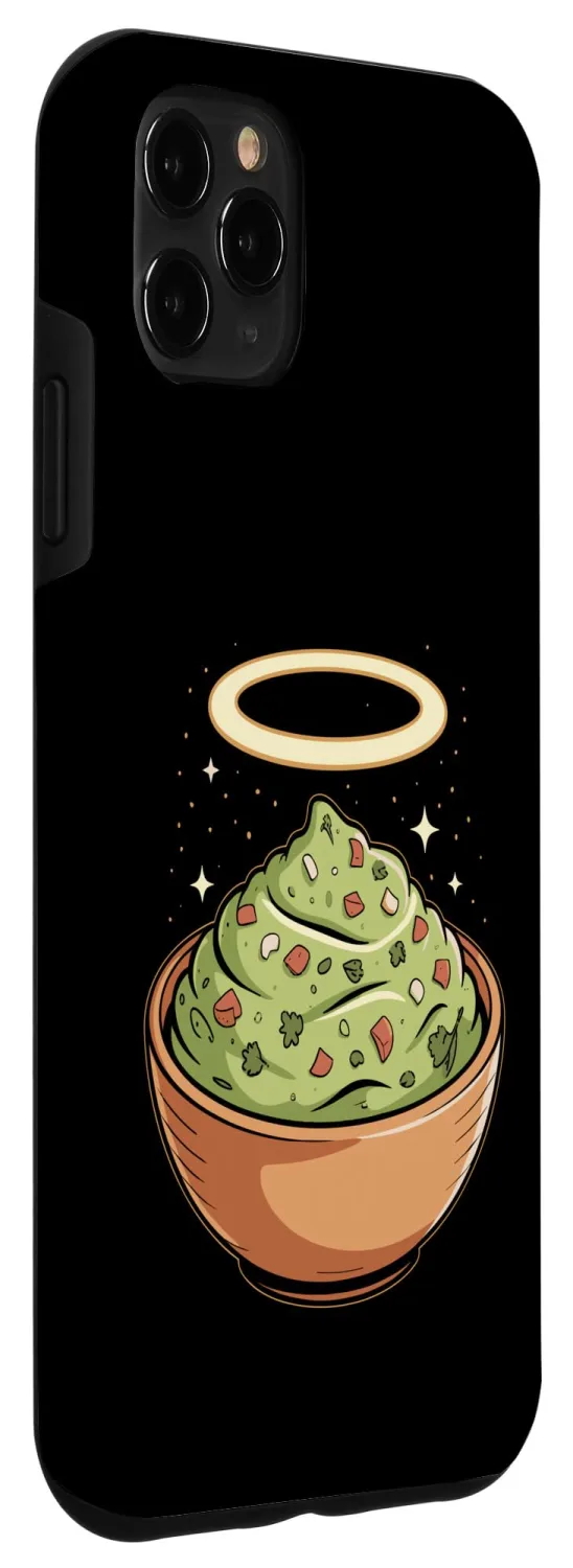 Holy Guac, Haloed Guacamole in Molcajete Case for iPhone 11 Pro Max