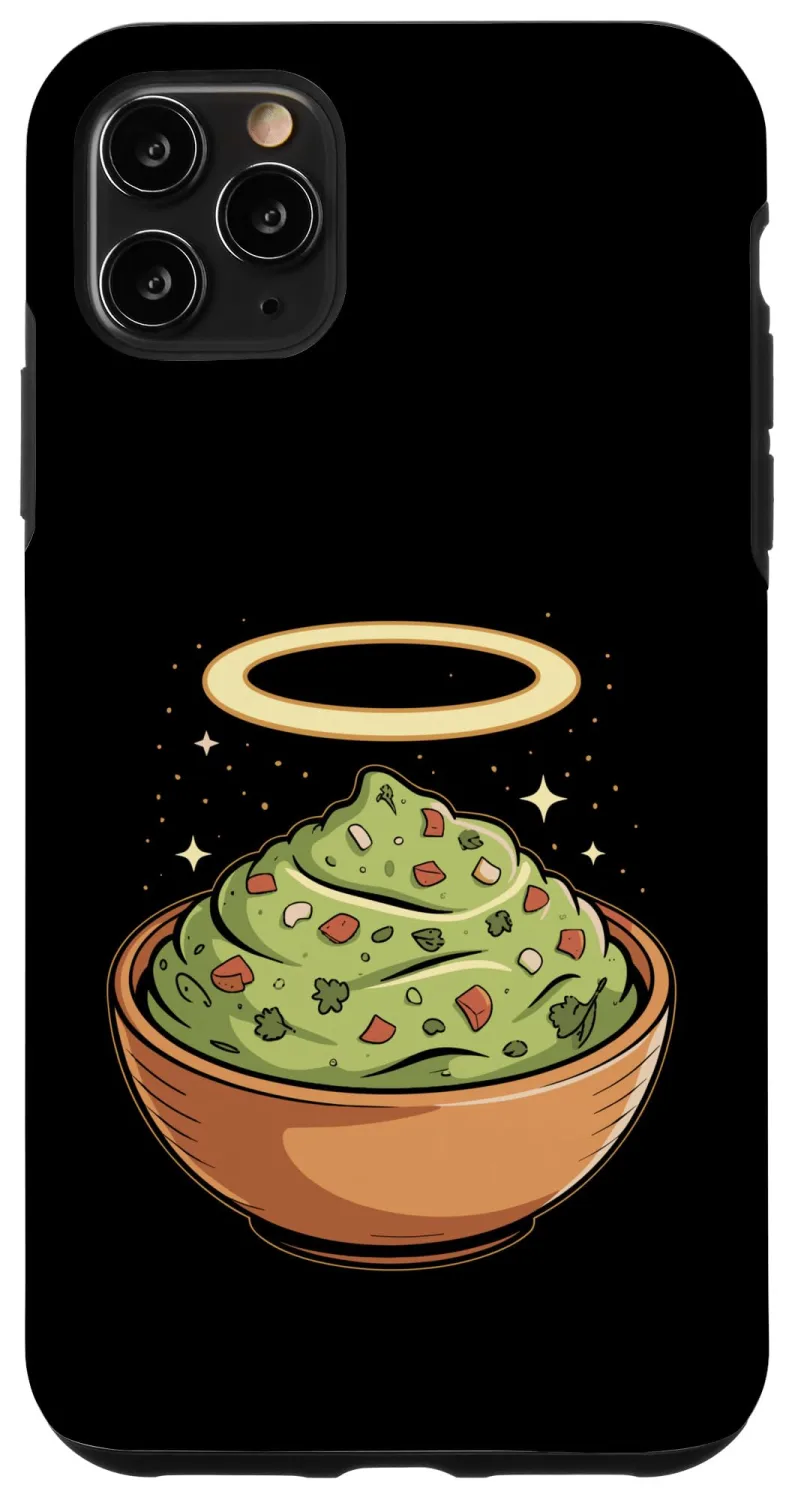 Holy Guac, Haloed Guacamole in Molcajete Case for iPhone 11 Pro Max