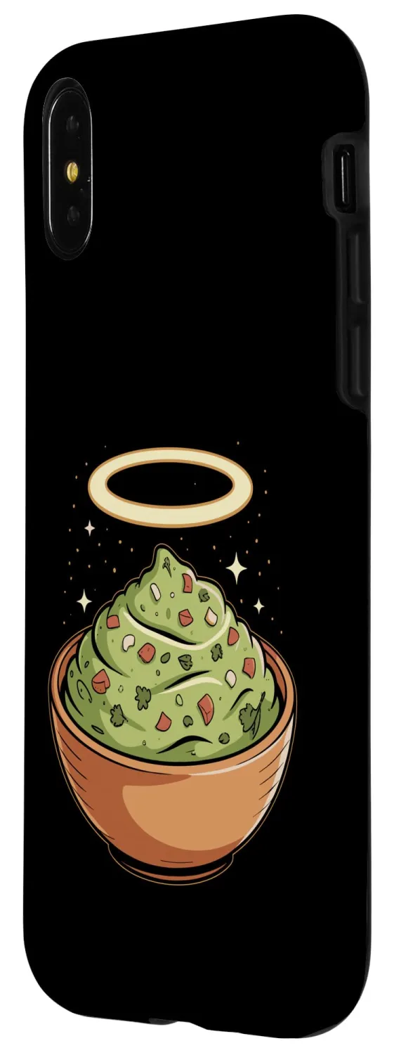 Holy Guac, Haloed Guacamole in Molcajete Case for iPhone X/XS