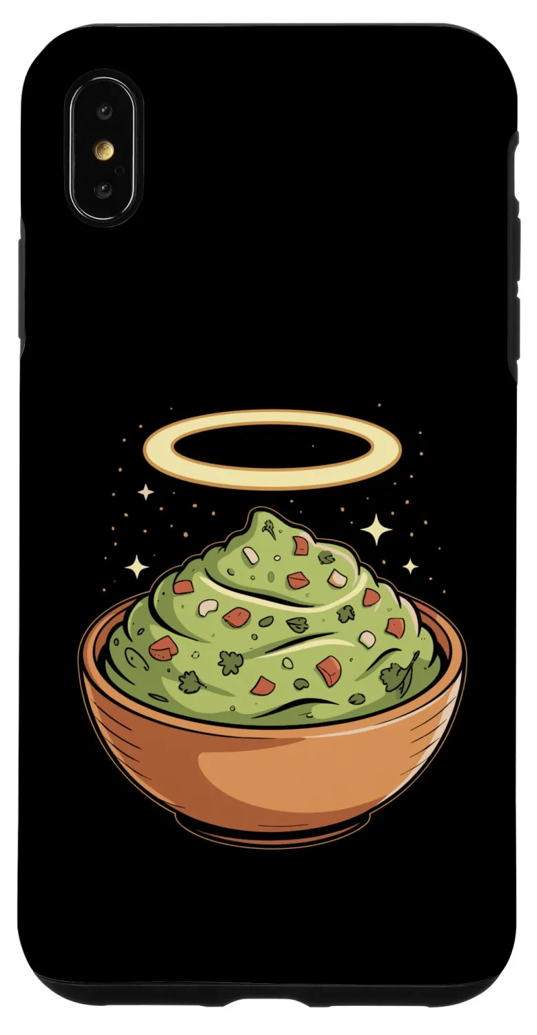 Holy Guac, Haloed Guacamole in Molcajete Case for iPhone Xs Max