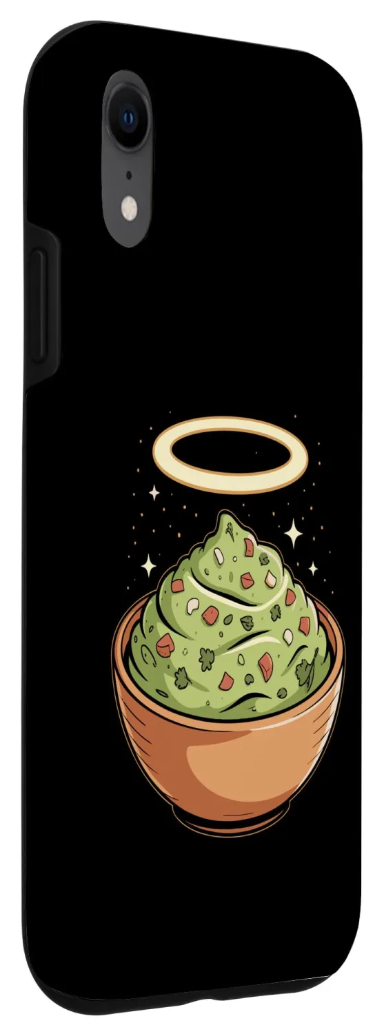 Holy Guac, Haloed Guacamole in Molcajete Case for iPhone XR