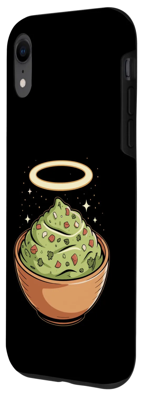 Holy Guac, Haloed Guacamole in Molcajete Case for iPhone XR
