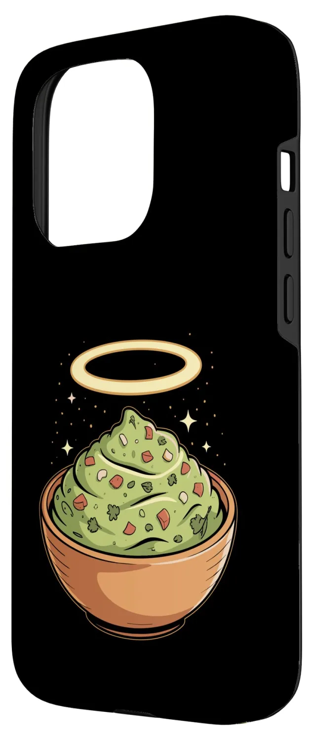 Holy Guac, Haloed Guacamole in Molcajete Case for iPhone 15 Pro
