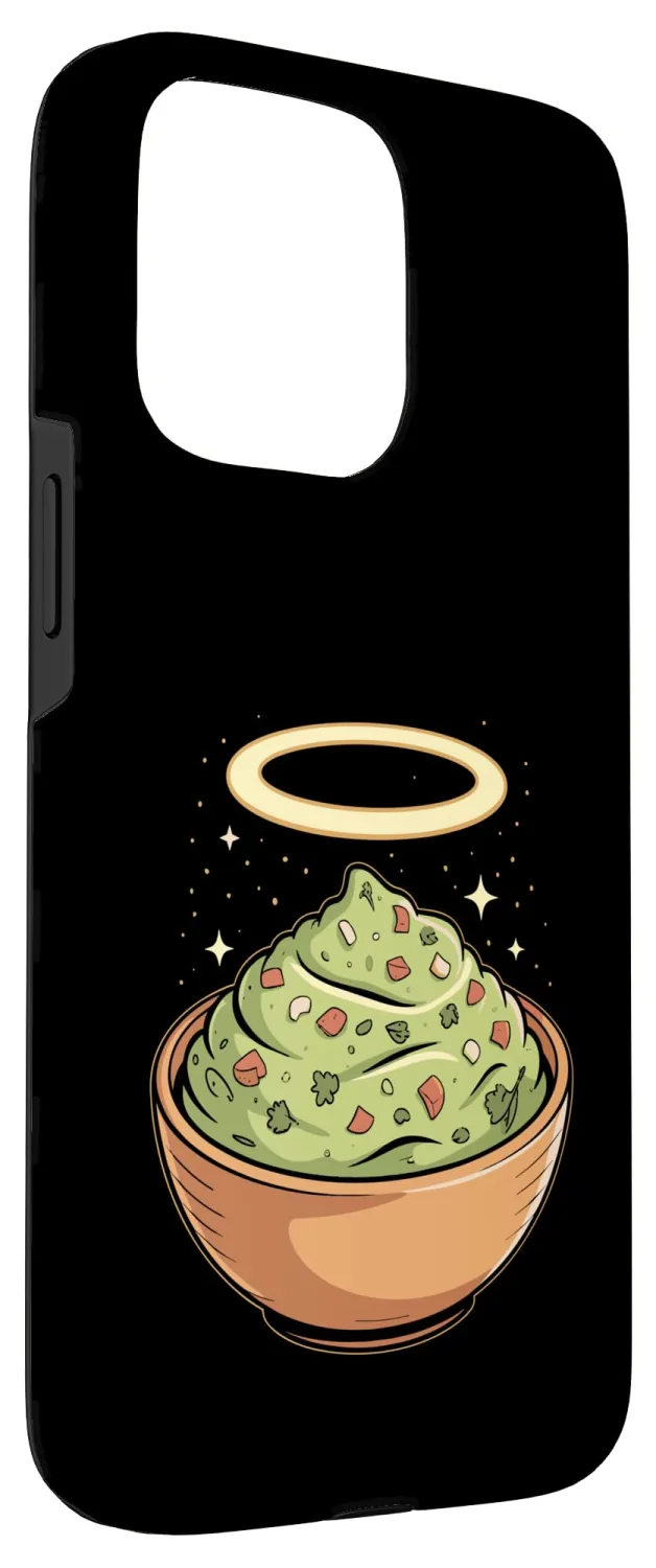 Holy Guac, Haloed Guacamole in Molcajete Case for iPhone 15 Pro Max