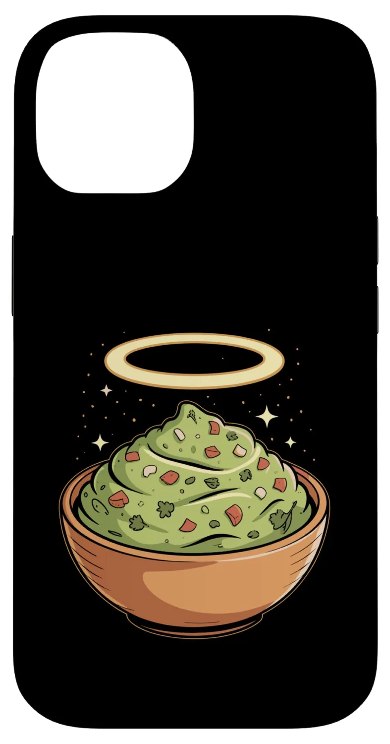 Holy Guac, Haloed Guacamole in Molcajete Case for iPhone 14