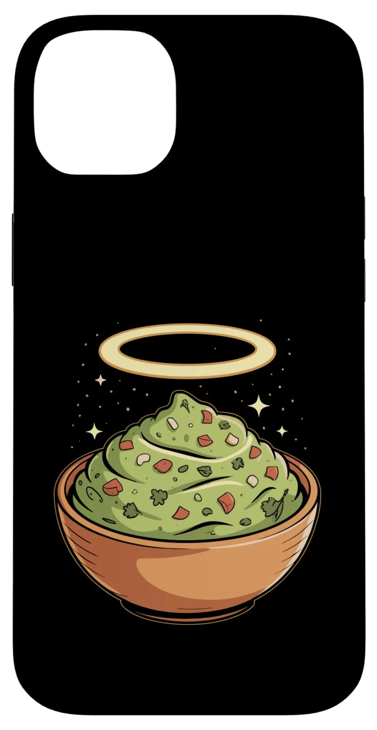 Holy Guac, Haloed Guacamole in Molcajete Case for iPhone 14 Plus