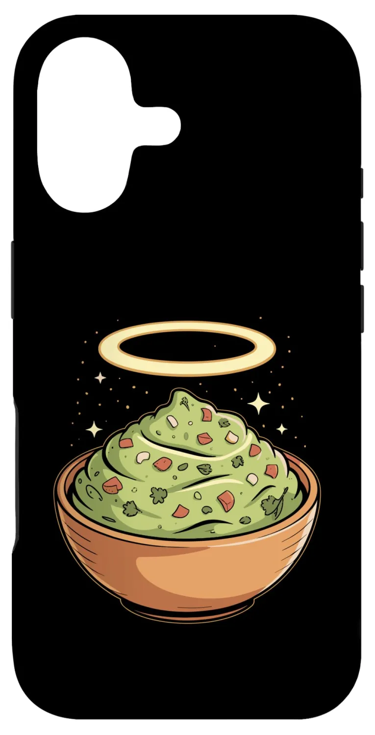 Holy Guac, Haloed Guacamole in Molcajete Case for iPhone 17