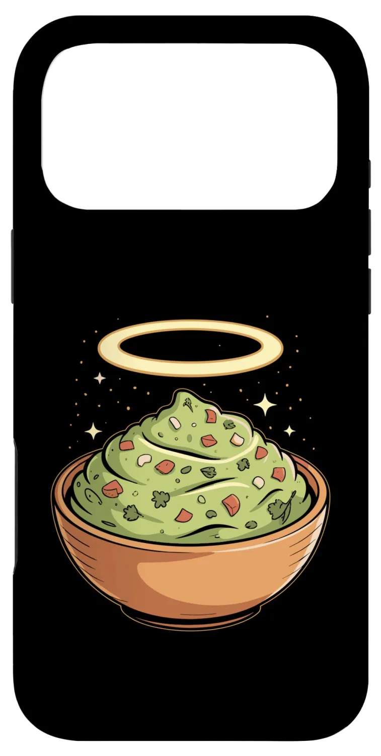 Holy Guac, Haloed Guacamole in Molcajete Case for iPhone 17 Pro Max