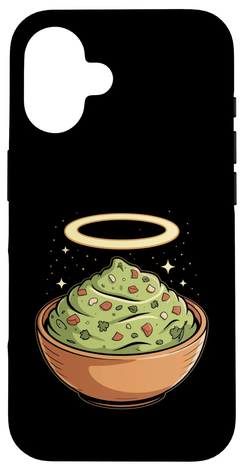 Holy Guac, Haloed Guacamole in Molcajete Case for iPhone 16
