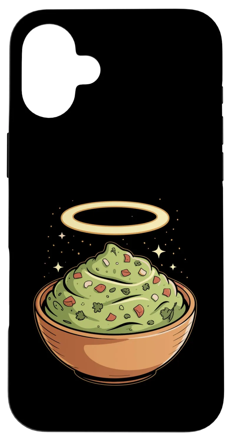 Holy Guac, Haloed Guacamole in Molcajete Case for iPhone 16 Plus